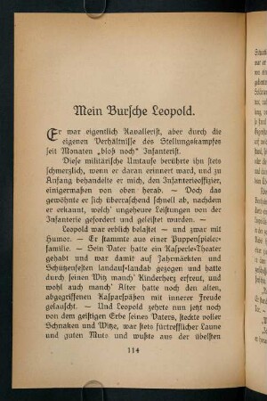 114-125, Mein Bursche Leopold