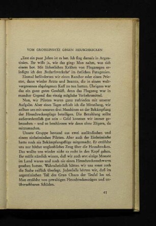 Vom Großeinsatz gegen Heuschrecken