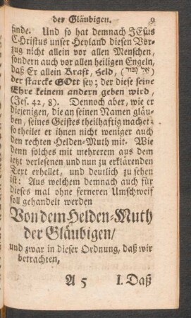 Von dem Helden-Muth der Gläubigen