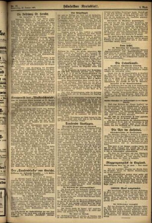 Zweite Ausgabe vom Donnerstag, den 22. Januar 1931.