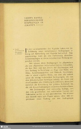 Viertes Kapitel: Der Einfluss Der Bedingungen Im Zeichnen