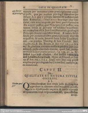 Caput II. De Qualitate Et Natura Tituli Onerosi