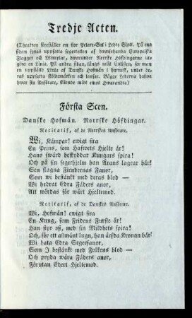 Tredje Acten.