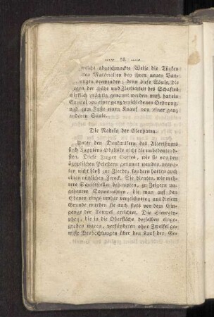 Die Nadeln der Cleopatra.