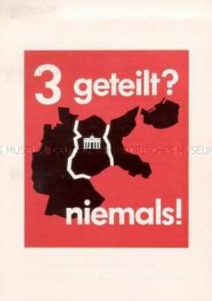 Propagandaschrift der Landsmannschaft Pommern gegen die "Dreiteilung" Deutschlands