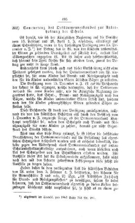 Concurrenz des Ortsarmenverbandes zur Unterhaltung der Schule : [V. Elementarschulwesen]