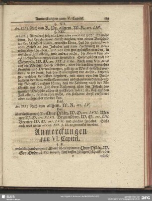 Anmerckungen zum VI. Capitel