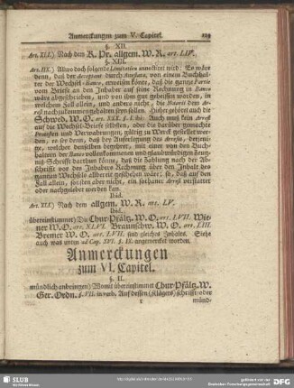 Anmerckungen zum VI. Capitel