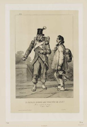 Rekrut und Sergent, Blatt 11 der Folge "Mezzotinta-Skizzen"