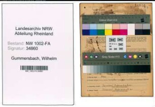 Entnazifizierung Wilhelm Gummersbach, geb. 09.09.1903 (Kaufm.Angest.)