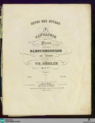 Revue des opéras : 1r. fantaisie pour le piano sur des motifs de Nabucodonosor de Verdi; op. 48. No. 1
