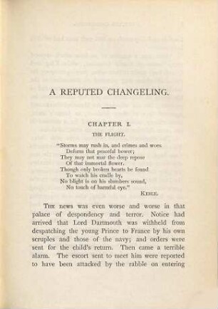 A reputed Changeling or Three seventh years two centuries ago : in 2 volumes, 2