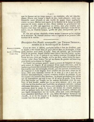 Description d'un Fossile remarquable