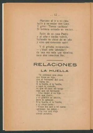 Relaciones. - La huella