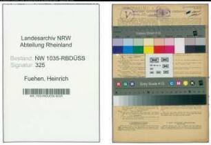 Entnazifizierung Heinrich Fuehen , geb. 21.01.1904 (Steiger)