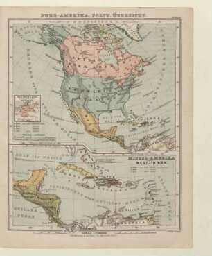 Nord-Amerika, Polit. Übersicht, Mittel-Amerika und West-Indien