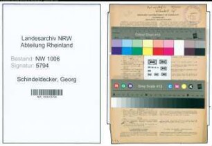 Entnazifizierung Georg Schindeldecker , geb. 24.06.1887 (Zollsekretaer)