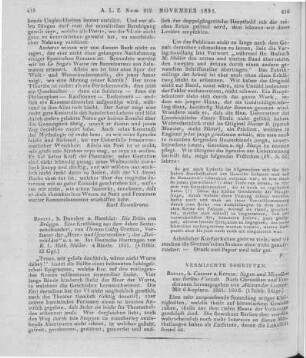 Sagen und Miscellen aus Berlin's Vorzeit. Hrsg. v. A. Cosmar. Berlin: Cosmar & Krause 1831