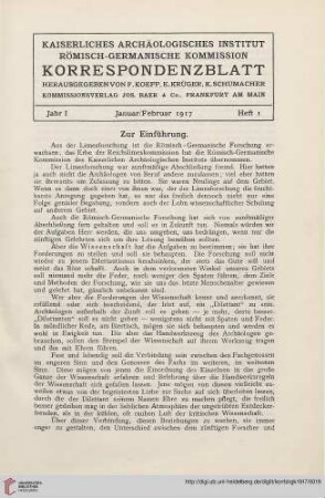 Heft 1 (Januar/Februar 1917)