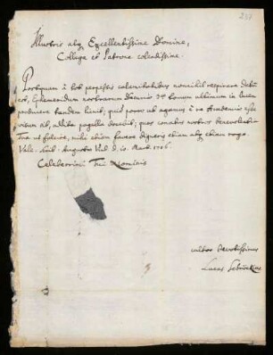 Brief von Lucas Schroeck an Johann Dolaeus