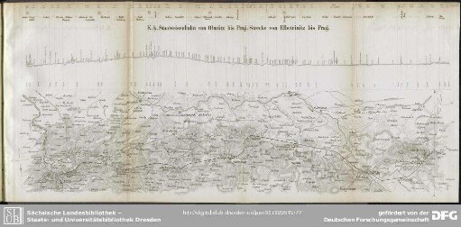 K. k. Staatseisenbahn von Olmütz bis Prag. Strecke von Elbeteinitz bis Prag