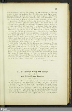 XI. Die Herzöge Georg der Bärtige und Heinrich der Fromme