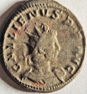 Römische Münze, Nominal Antoninian, Prägeherr Gallienus, Prägeort Lyon, Original