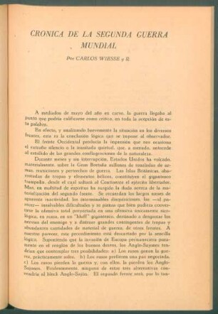 Crónica de la Segunda Guerra Mundial