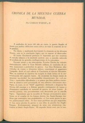 Crónica de la Segunda Guerra Mundial