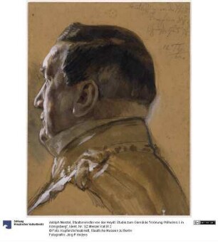 Staatsminister von der Heydt. Studie zum Gemälde "Krönung Wilhelms I. in Königsberg"