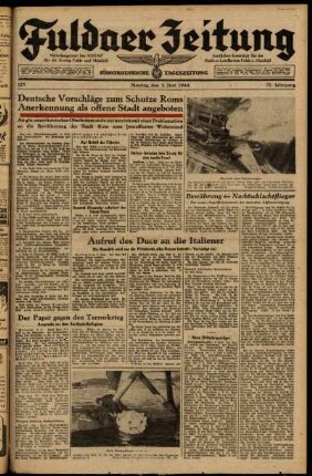 Ausgabe vom Montag, den 05. Juni 1944.