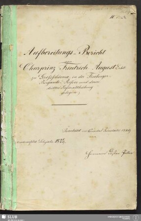 Aufbereitungs-Bericht von Churprinz Friedrich August Erbst: zu Großschirma, in der Freiberger Bergamts-Refier und deren dritten Refierabtheilung gelegen - 18.7203 4.