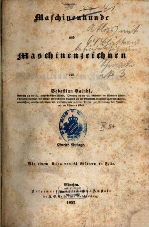 Maschinenkunde und Maschinenzeichnen