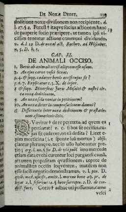 Cap. XI. De Animali Occiso