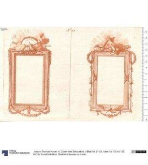 VI. Cahier des Silhouettes. 4 Blatt: Nr. 21-24.