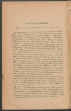 La teoría celular
