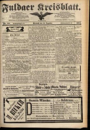 Zweite Ausgabe vom Mittwoch, den 21. Dezember 1904.