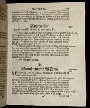 B. Barmhertzigkeit Gottes. - Betrachtung des Todes.
