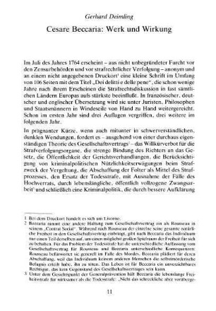 11-35, Cesare Beccaria: Werk und Wirkung
