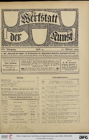 Heft 21 (22. Februar 1909)