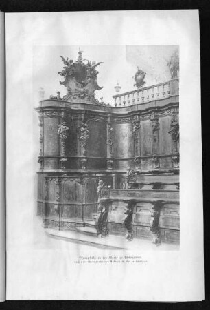 Chorgestühl in der Kirche zu Weingarten. Nach einer Photographie von Architekt W. Kick in Stuttgart. Ansicht.