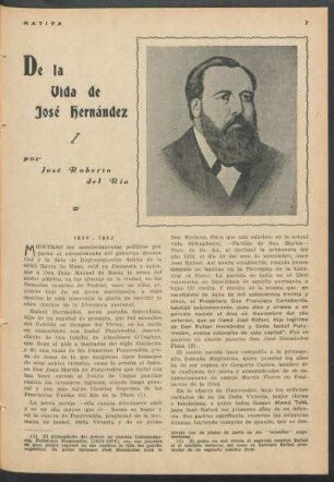 De la vida de José Hernández