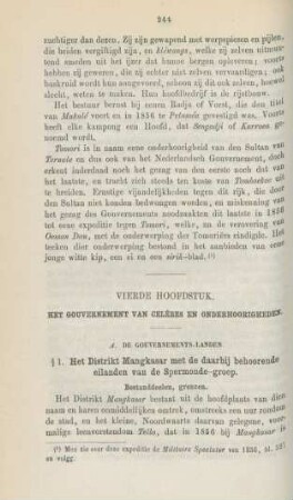 Vierde hoofdstuk. Het gouvernement van Celébes en onderhoorigheden
