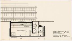Physikalische Institute der Universität Köln: Beschleunigerhalle Querschnitt, 1:100