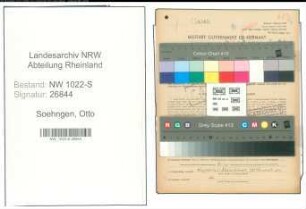 Entnazifizierung Otto Soehngen , geb. 24.04.1878 ()