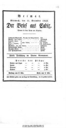 Der Brief aus Cadix