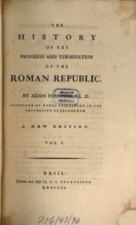 The history of the progress and termination of the Roman republic, 5