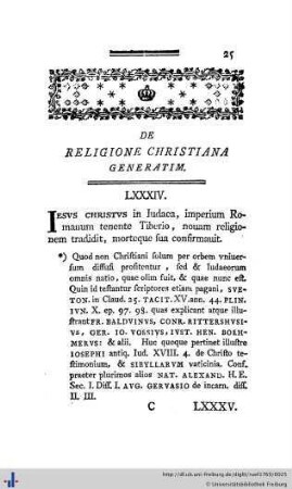 De religione christiana generatim.
