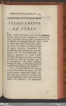 Tremblements De Terre