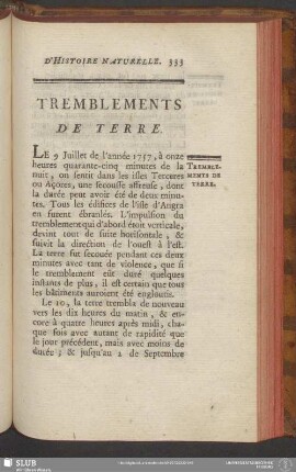 Tremblements De Terre